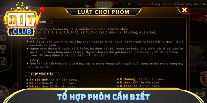 Tổ hợp Phỏm cần biết