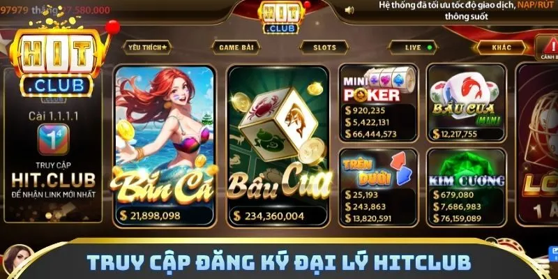 Truy cập đăng ký đại lý Hitclub
