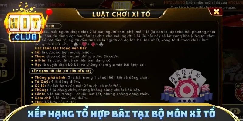 Xếp hạng các tổ hợp bài tại bộ môn Xì tố